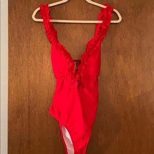 Brand New Red Shein One Piece Bathing Suit